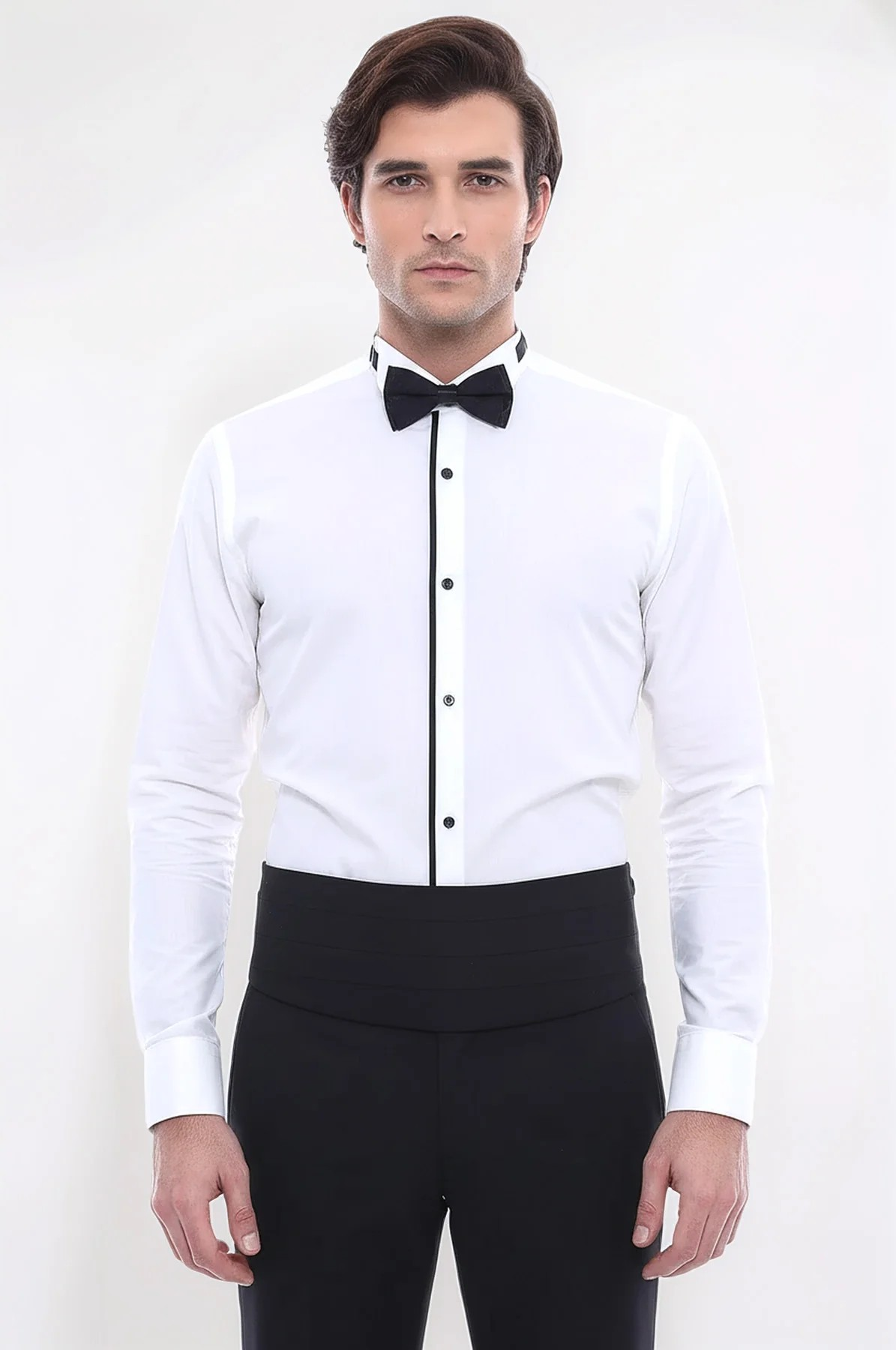 Cream Tuxedo Shirt