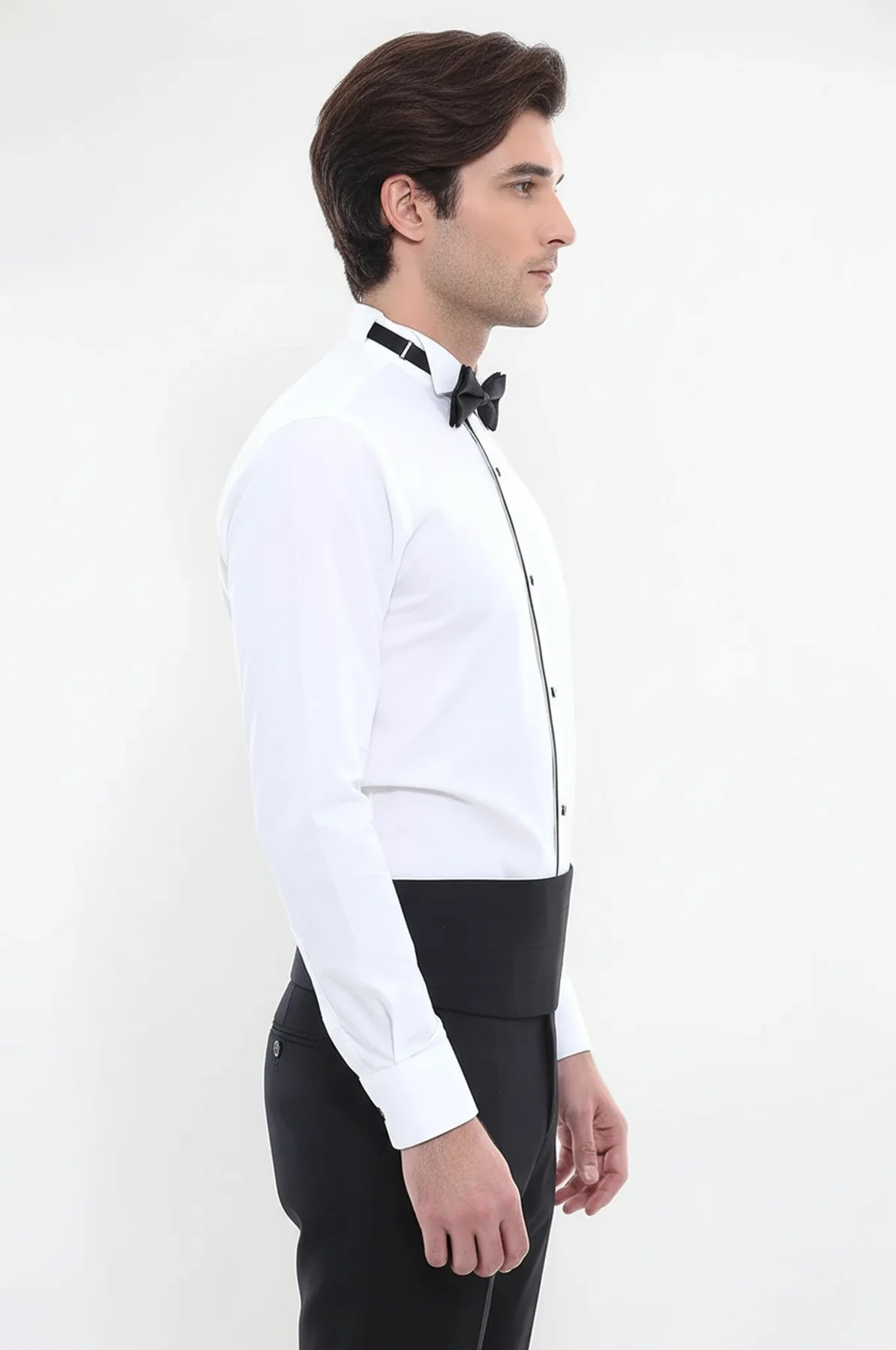 Cream Tuxedo Shirt - Image 2