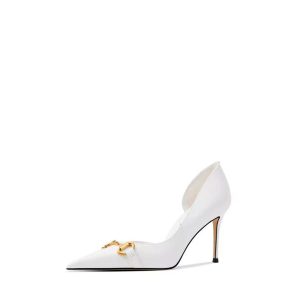 White women Horsebit High Heels