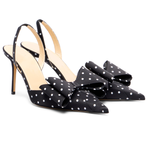 Black Polka White Dot High Heel Shoes