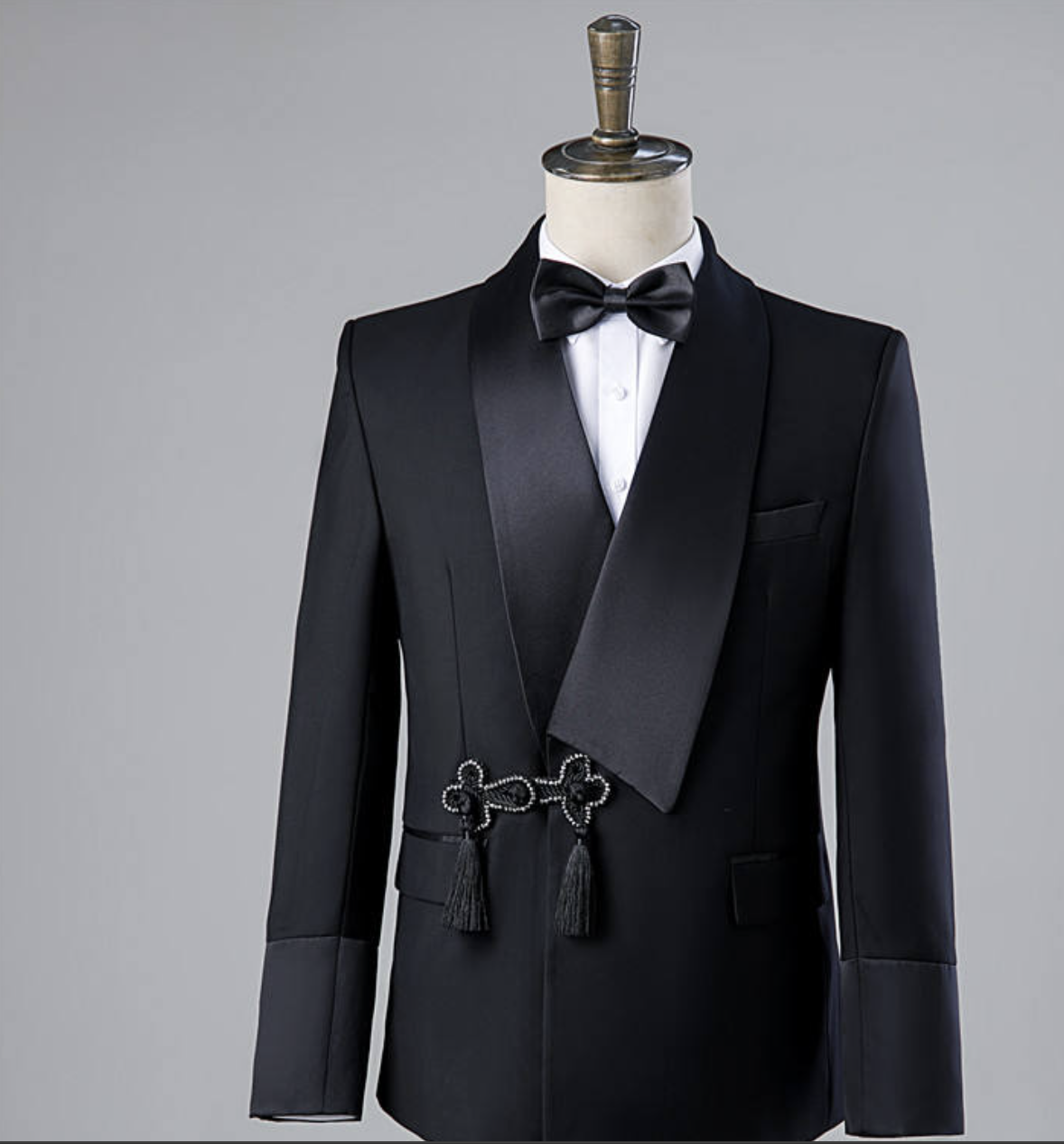 Business Casual Formal Attire Chinese Style Shawl Collar Suits - Image 3