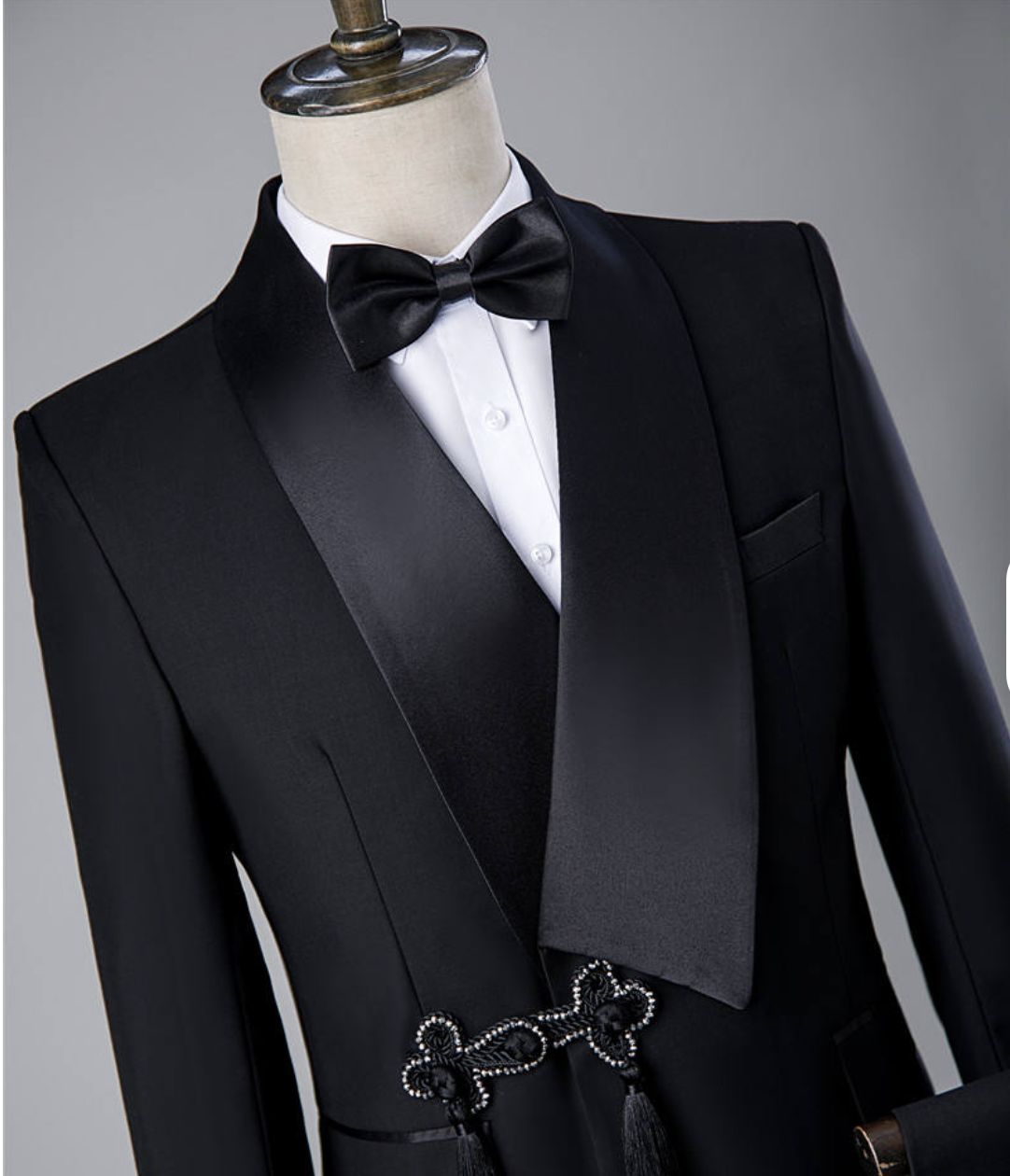 Business Casual Formal Attire Chinese Style Shawl Collar Suits - Image 2
