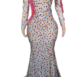 Multicolor stones crystal dress