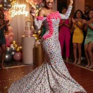 Multicolor stones crystal dress