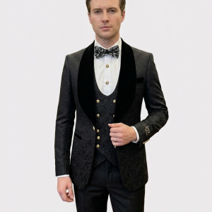 3 Piece Wedding Groom Slim Fit Tuxedo